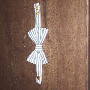 Mudpie Bow Tie Bracelet BW stripes